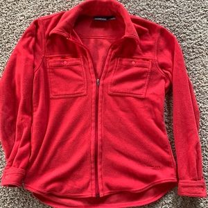 Patagonia small red fleece sweaterwith pockets